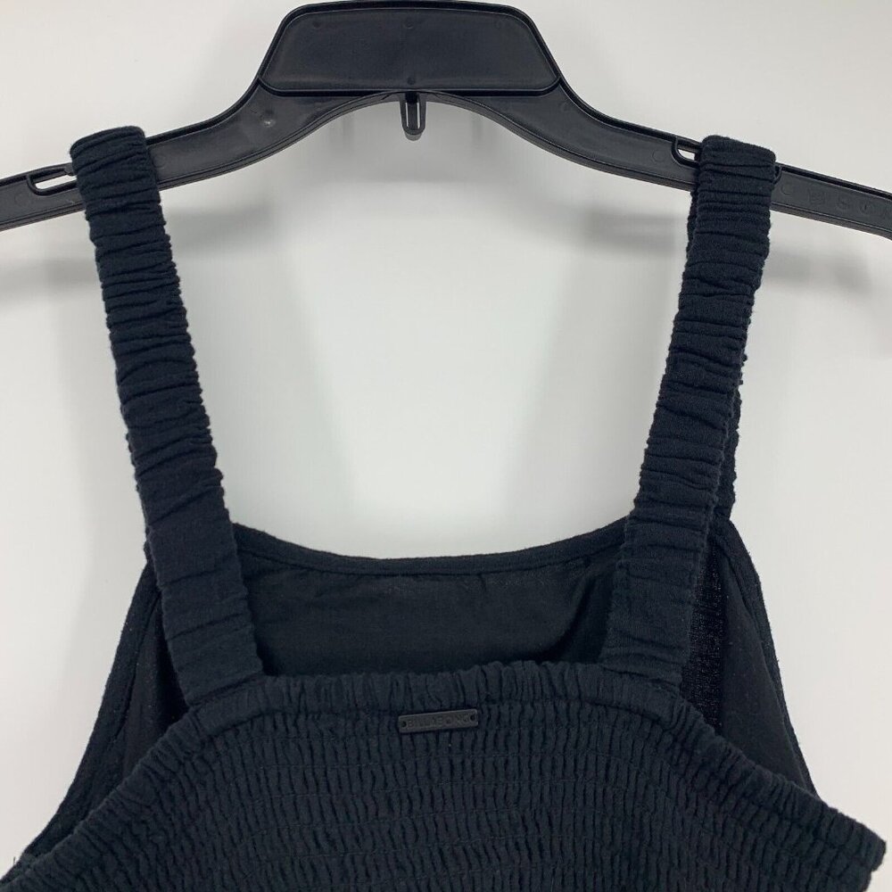 Billabong Sincerely Jules Dress Black Tie Waist Ruffle Mini - Picture 11 of 12